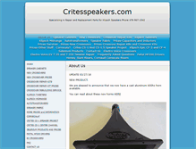 Tablet Screenshot of critesspeakers.com
